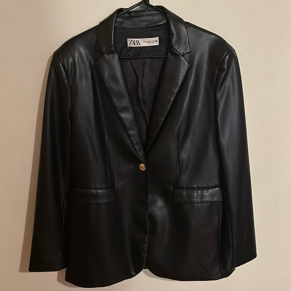 Zara Black leather jacket